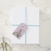 Mooie bloemencadeau labels w / lila cadeaulabel (Met Touw)