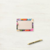 Mooie bloemencadreroses tulpen hydrangea post-it® notes (Op bureau)