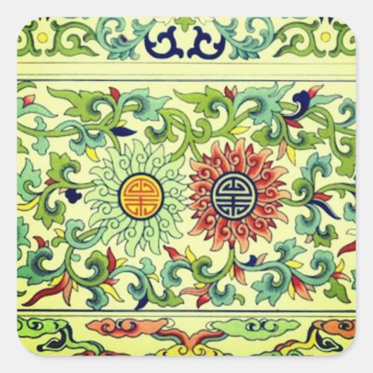 Mooie  bloemenChinees lange levensduur Sticker (Voorkant)