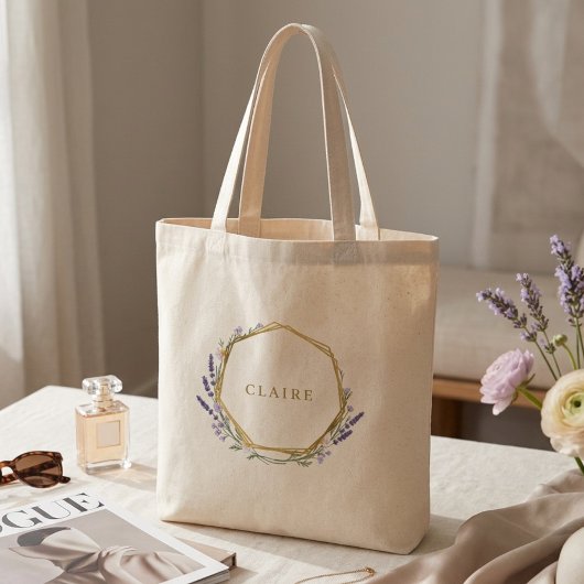 Mooie bloemendaizia monogram tote bag