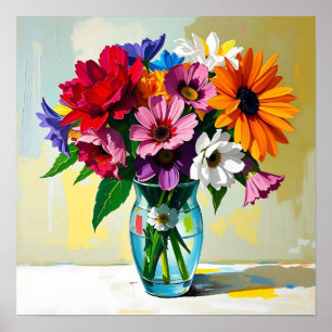 Mooie bloemendesign poster