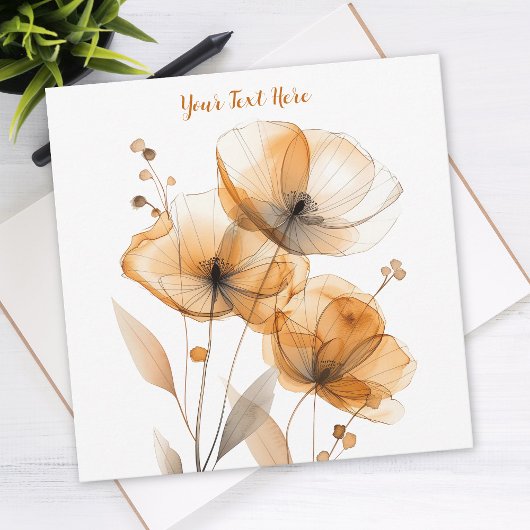 Mooie bloemendesign, scripttekst kaart