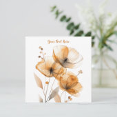 Mooie bloemendesign, scripttekst kaart (Staand voorkant)