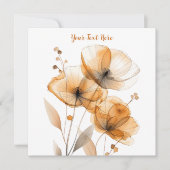 Mooie bloemendesign, scripttekst kaart (Voorkant)