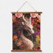 Mooie bloemendraken hangend wandkleed (Voorkant 3)