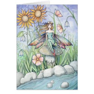 Mooie Bloemenfee Kunstkaart van Molly Harrison