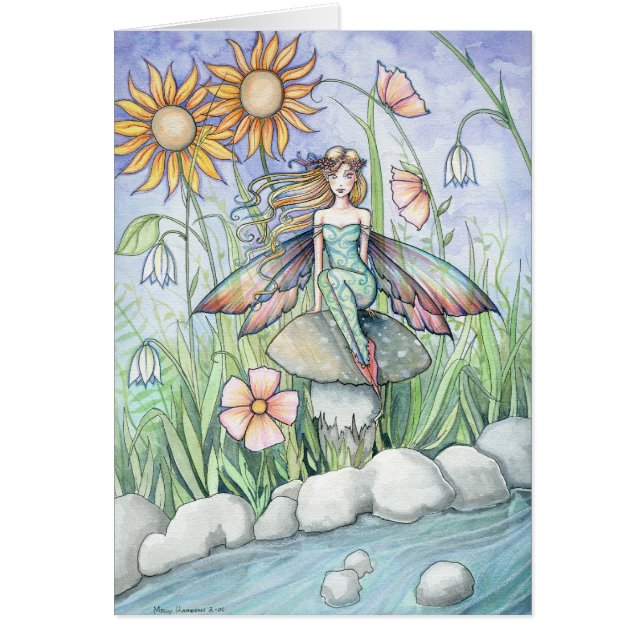 Mooie Bloemenfee Kunstkaart van Molly Harrison (Voorkant)