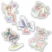 Mooie Bloemenfee Stickers van Molly Harrison (Voorkant)