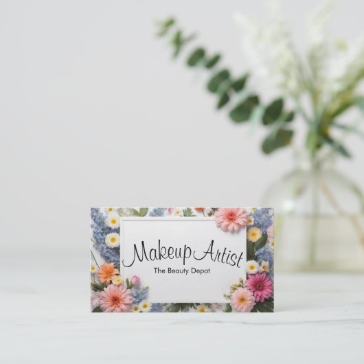 Mooie bloemenframe | Natuur Visitekaartje (Staand voorkant)