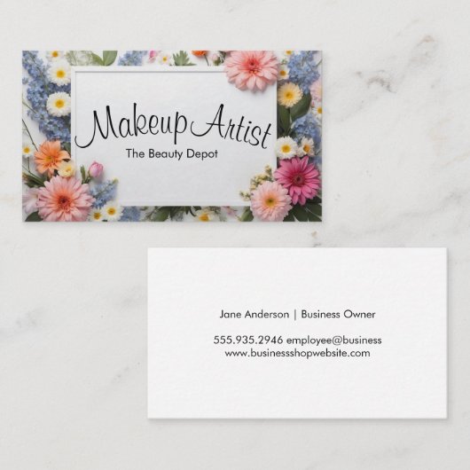 Mooie bloemenframe | Natuur Visitekaartje (Voorkant / Achterkant)