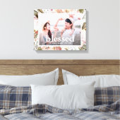 Mooie bloemengezegende typografie foto canvas afdruk (Insitu (Slaapkamer))