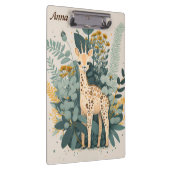 Mooie bloemengiraffe notitieboek klembord (Rechts)