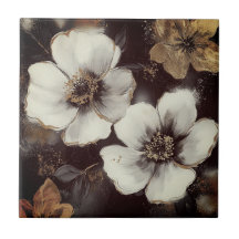 Mooie bloemengouden huis tegels