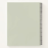 Mooie Bloemengroen Goud Witte Patroon Journal Notitieboek (Achterkant)