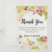 MOOIE BLOEMENKAART OM TE BEDANKEN KAART (Voorkant / Achterkant)