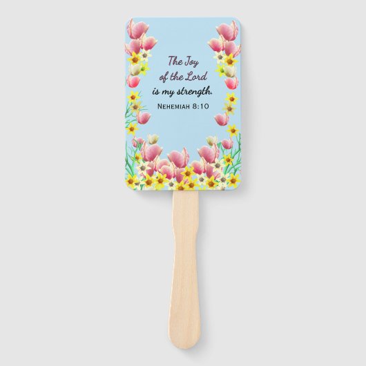 Mooie bloemenkkerk handwaaier (Voorkant)