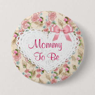 Mooie BloemenMama om de knoop van het Baby shower Ronde Button 7,6 Cm