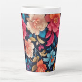 Mooie bloemenmok latte mok (Voorkant)