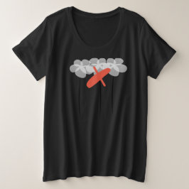 Mooie bloemenmonogram grote maat t-shirt