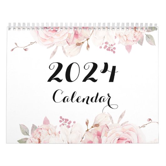 Mooie bloemenmuurkalender 2024 kalender (Hoes)
