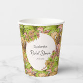 Mooie bloemenpatroon papieren bekers (Voorkant)