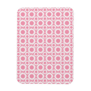 Mooie Bloemenpatroon Roze en Wit Magneet