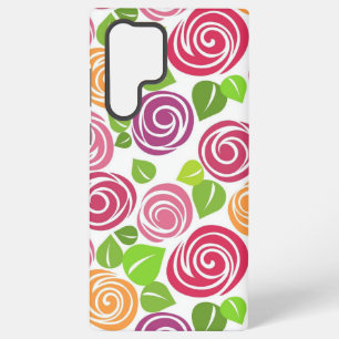 Mooie bloemenpatroon Rozen Samsung Galaxy Hoesje