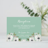 Mooie bloemenreceptie Kaart - munt (Staand voorkant)