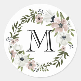 Mooie bloemenronde Sticker