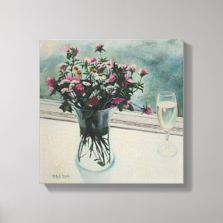 Mooie bloemenschildering op canvas van Pola.B.Alex Afdruk