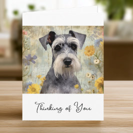 Mooie Bloemenschnauzer Notitiekaartje