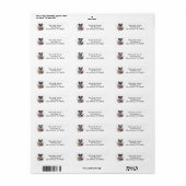 Mooie bloemenschnauzer retouradres etiket (Full Sheet)