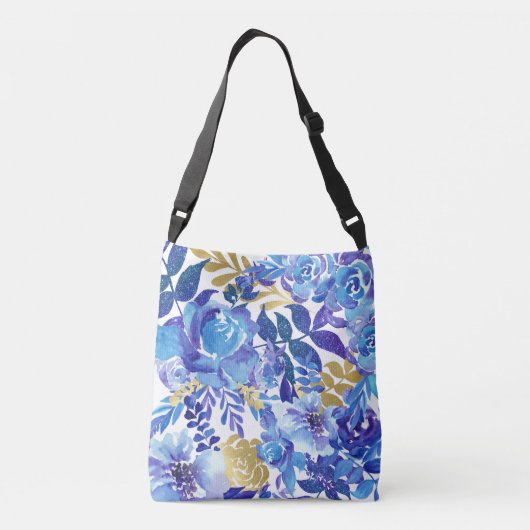 Mooie bloemenschoudertas crossbody tas (Achterkant)