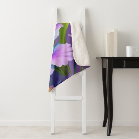 Mooie bloemensherpa deken (In situ)