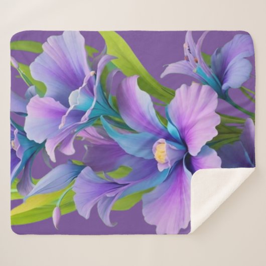 Mooie bloemensherpa deken (Voorkant (horizontaal))