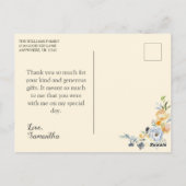 Mooie Bloemensier met Botercrème Heilige Communie Briefkaart (Achterkant)