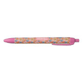 Mooie bloemensieraden pen met naam (Bodem)