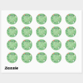Mooie bloemenslinger Bedankt Ronde Sticker (Vel)