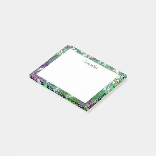 Mooie bloementuin post-it® notes (Schuin)