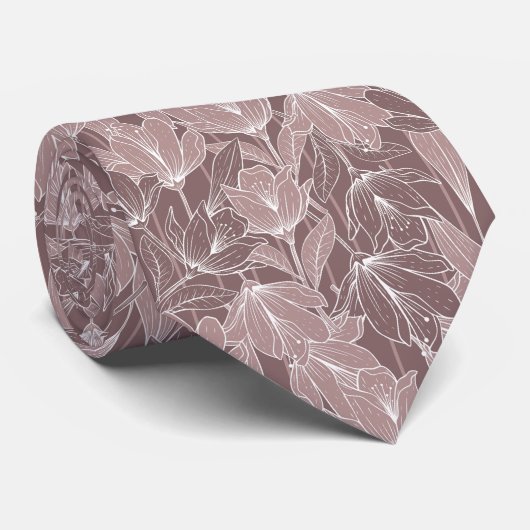 Mooie bloementuin Stropdas (Opgerold)