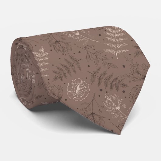 Mooie bloementuin Stropdas (Opgerold)