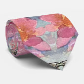 Mooie bloementuin Waterverf schilderij Stropdas (Opgerold)