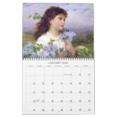 Mooie, bloemenverf, fijne kunst kalender (Jan 2026)