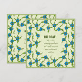 Mooie bloemenverjaardag CC1278 Zelf uitnodiging (Voorkant / Achterkant)