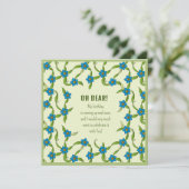 Mooie bloemenverjaardag CC1278 Zelf uitnodiging (Staand voorkant)