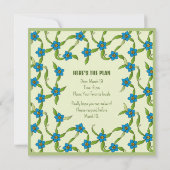 Mooie bloemenverjaardag CC1278 Zelf uitnodiging (Achterkant)