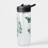Mooie bloemenvlinders waterfles (Links)
