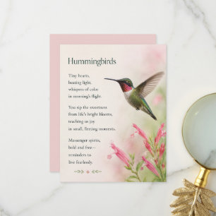 Mooie bloemenvogel-huldigingskaart bedankkaart