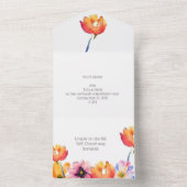 Mooie bloemenvouw all in one uitnodiging (Binnen)