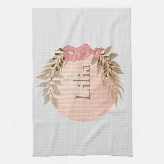 Mooie bloemenweergave theedoek (Verticaal)